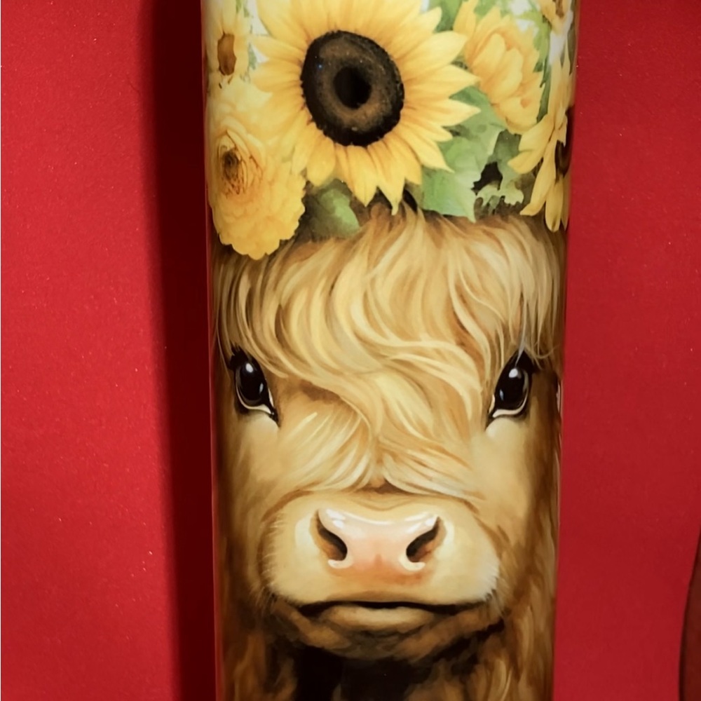 Sunflower Cow Tumbler